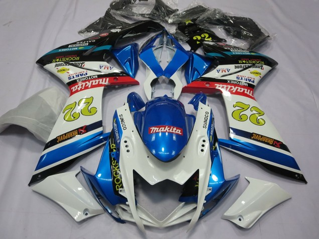 22 Blanco & Azul 07-08 GSXR 1000 Carenado 22 Blanco & Azul 07-08 GSXR 1000 Carenado