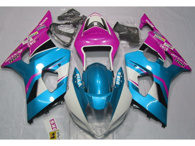 Azul Brillante & Negro Mate 03-04 GSXR 1000 Carenado Azul Brillante & Negro Mate 03-04 GSXR 1000 Carenado