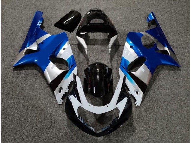 Azul Brillante & Plateado OEM 00-02 GSXR 1000 Carenado Azul Brillante & Plateado OEM 00-02 GSXR 1000 Carenado