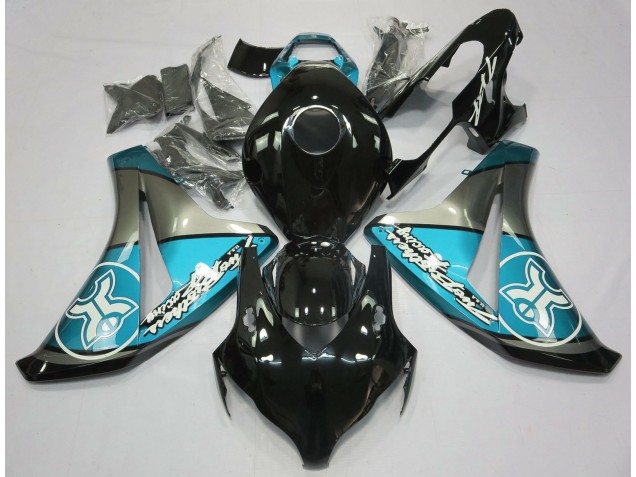 Azul Claro Sobre Negro Personalizado 08-11 CBR1000RR Carenado