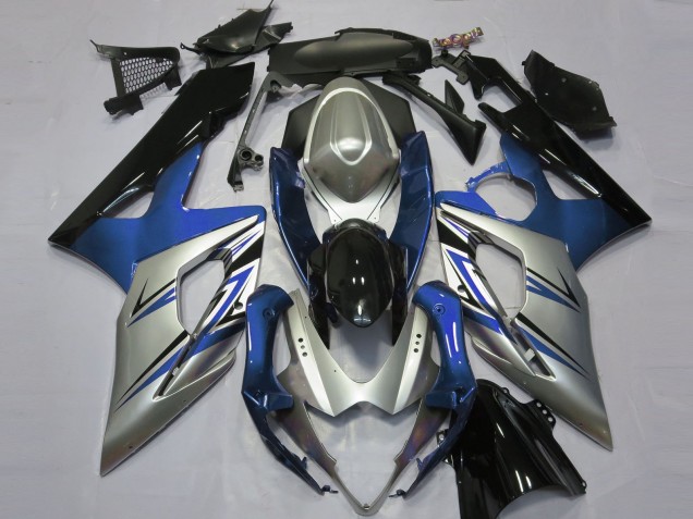 Azul Plata & Negro 05-06 GSXR 1000 Carenado