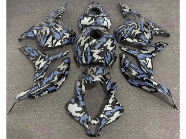 Azul & Plateado Camuflaje 09-12 CBR600RR Carenado