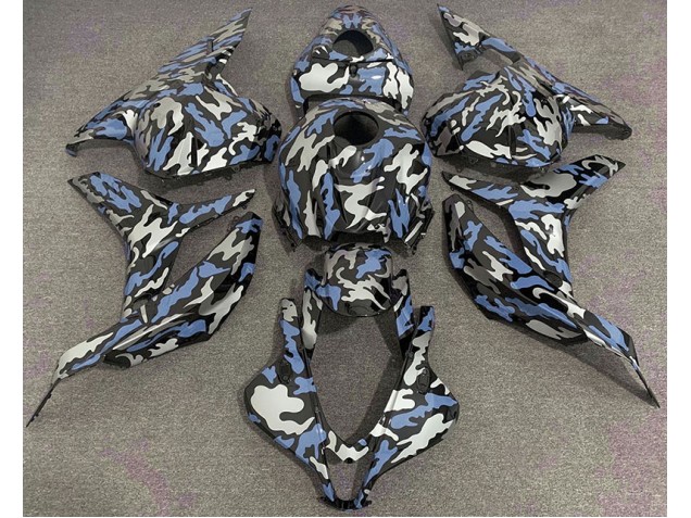 Azul & Plateado Camuflaje 09-12 CBR600RR Carenado Azul & Plateado Camuflaje 09-12 CBR600RR Carenado
