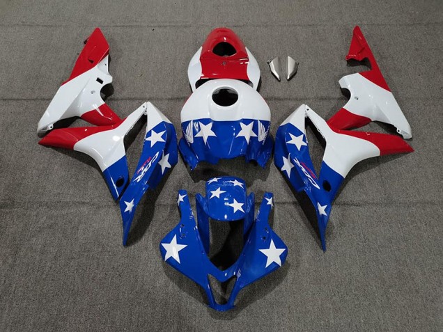 Bandera Estadounidense 07-08 CBR600RR Carenado Bandera Estadounidense 07-08 CBR600RR Carenado