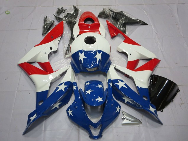 Bandera Estadounidense 07-08 CBR600RR Carenado Bandera Estadounidense 07-08 CBR600RR Carenado