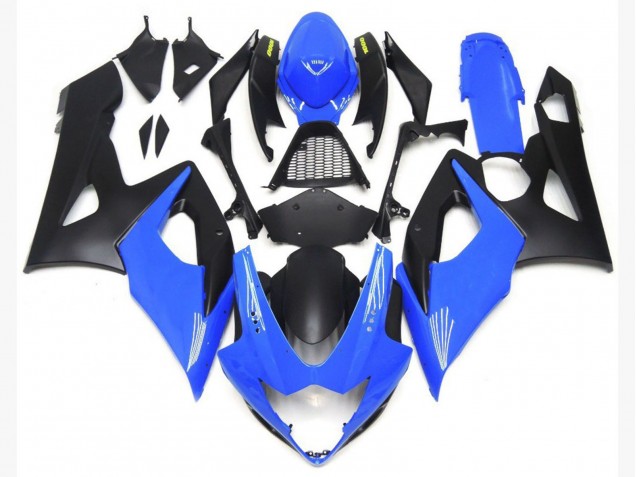 Bases En Azul Claro Brillante & Negro Mate 05-06 GSXR 1000 Carenado