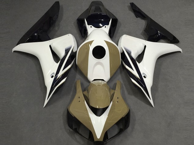 Blanco Brillante Bronceado Negro 06-07 CBR1000RR Carenado Blanco Brillante Bronceado Negro 06-07 CBR1000RR Carenado