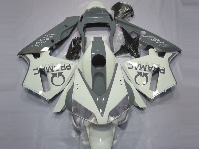 Blanco Brillante & Gris Pramac 03-04 CBR600RR Carenado Blanco Brillante & Gris Pramac 03-04 CBR600RR Carenado