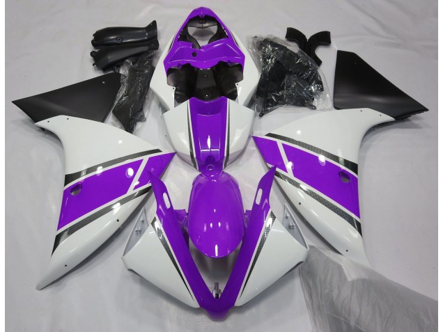 Blanco Brillante & Morado 09-11 R1 Carenado Blanco Brillante & Morado 09-11 R1 Carenado