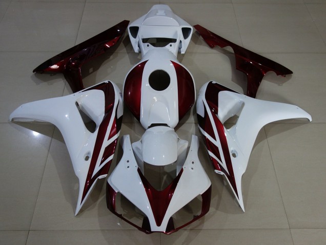 Blanco Brillante & Rojo Intenso 06-07 CBR1000RR Carenado