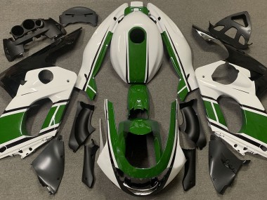Blanco Brillante & Verde Oscuro 98-07 YZF600 Carenado
