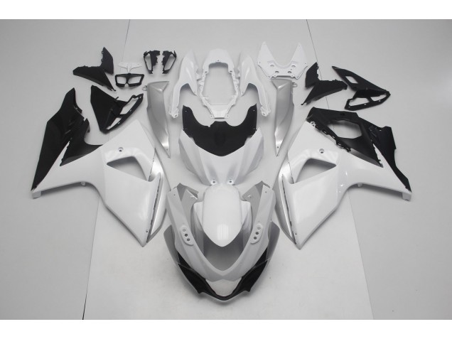 Blanco Brillo & Plata 09-16 GSXR 1000 Carenado