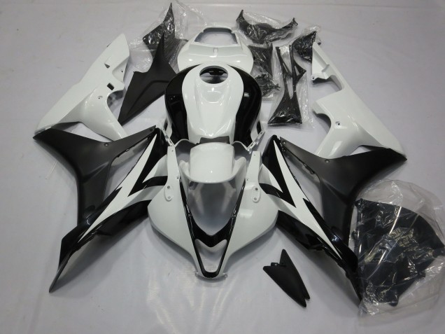 Blanco & Negro Limpio 07-08 CBR600RR Carenado