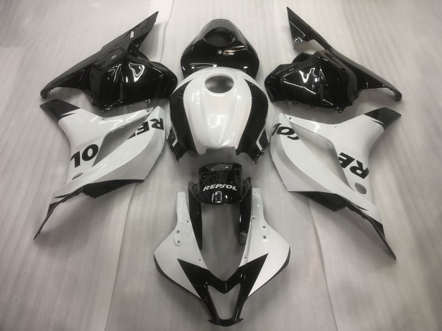 Blanco / Negro Repsol Liso 09-12 CBR600RR Carenado