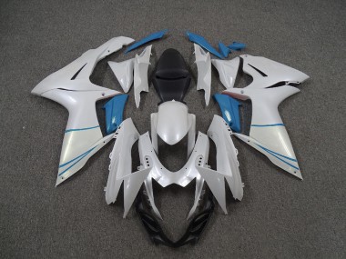 Blanco Perla & Azul Claro 11-24 GSXR 600-750 Carenado