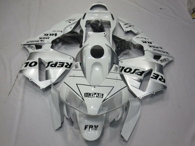 Blanco Plata Repsol 03-04 CBR600RR Carenado Blanco Plata Repsol 03-04 CBR600RR Carenado
