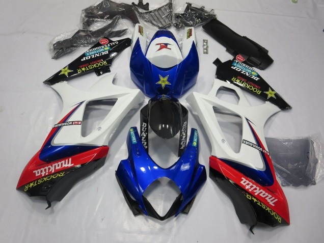 Blanco Rockstar 07-08 GSXR 1000 Carenado Blanco Rockstar 07-08 GSXR 1000 Carenado