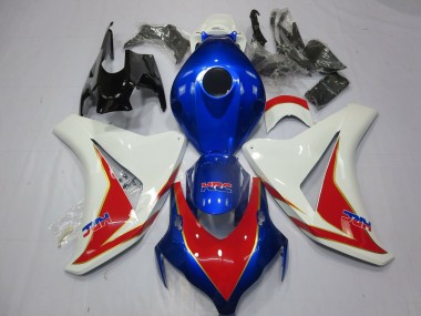 Blanco Rojo & Azul Profundo 08-11 CBR1000RR Carenado