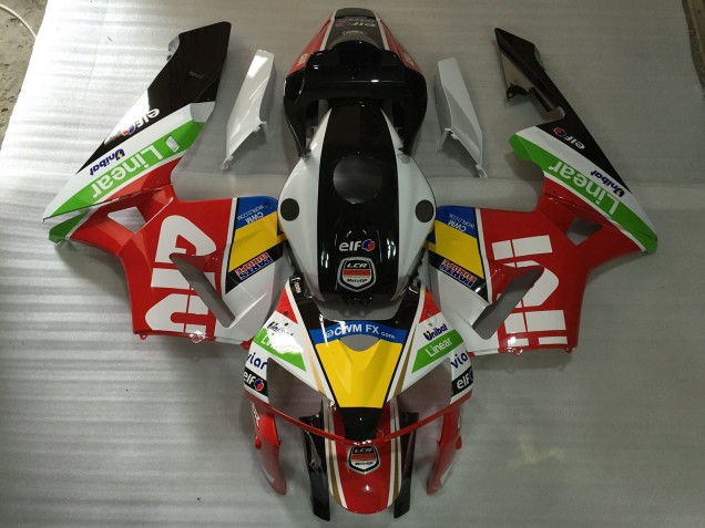 Blanco Rojo Givi 05-06 CBR600RR Carenado Blanco Rojo Givi 05-06 CBR600RR Carenado