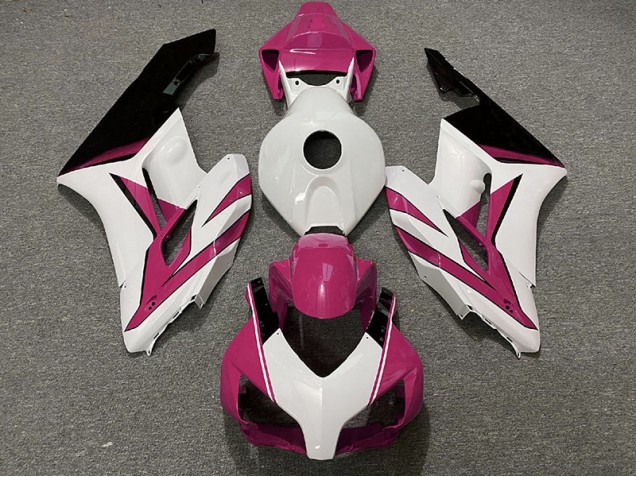 Blanco Rosa & Negro Brillante 04-05 CBR1000RR Carenado Blanco Rosa & Negro Brillante 04-05 CBR1000RR Carenado