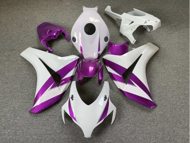 Borde Blanco Brillante & Morado 08-11 CBR1000RR Carenado Borde Blanco Brillante & Morado 08-11 CBR1000RR Carenado