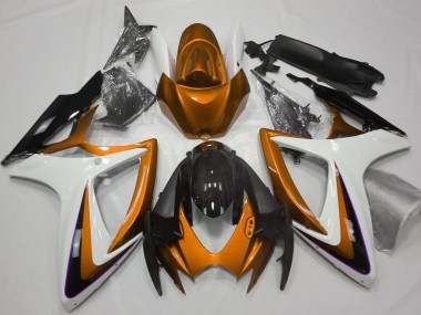 Degradado Naranja & Blanco 06-07 GSXR 600-750 Carenado