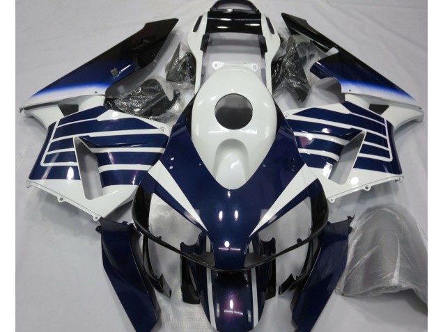 Desvanecimiento Blanco Brillante & Azul 03-04 CBR600RR Carenado Desvanecimiento Blanco Brillante & Azul 03-04 CBR600RR Carenado