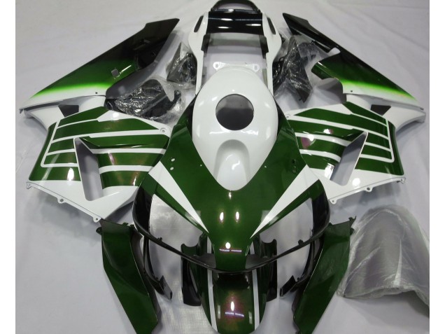 Desvanecimiento Blanco Brillante & Verde 03-04 CBR600RR Carenado Desvanecimiento Blanco Brillante & Verde 03-04 CBR600RR Carenado
