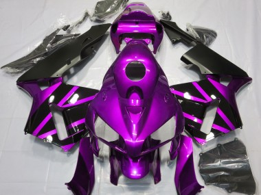 Diseño Morado & Negro Brillante 05-06 CBR600RR Carenado