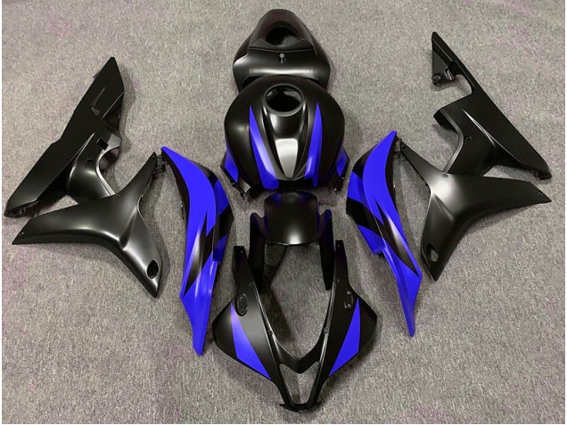 Diseño Negro Mate & Azul 07-08 CBR600RR Carenado Diseño Negro Mate & Azul 07-08 CBR600RR Carenado