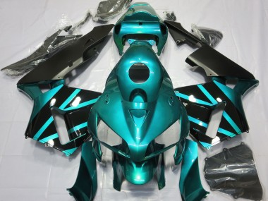 Diseño Verde Azulado & Negro Brillante 05-06 CBR600RR Carenado