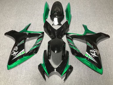 Diseño Verde Brillante & Negro 06-07 GSXR 600-750 Carenado