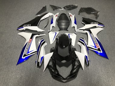 Escritura Azul En Blanco & Negro 11-24 GSXR 600-750 Carenado