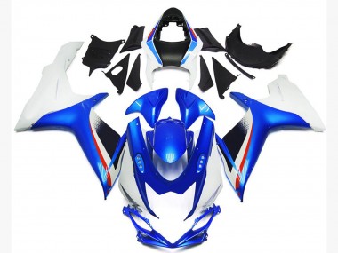 Estilo Azul Intenso & Blanco Brillante 11-24 GSXR 600-750 Carenado