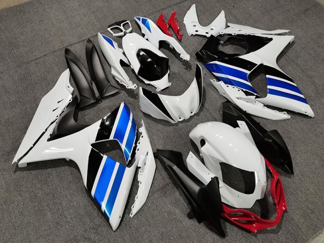Estilo Blanco Azul & Rojo 09-16 GSXR 1000 Carenado Estilo Blanco Azul & Rojo 09-16 GSXR 1000 Carenado