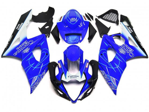 Estilo Corona Azul & Blanco 05-06 GSXR 1000 Carenado Estilo Corona Azul & Blanco 05-06 GSXR 1000 Carenado