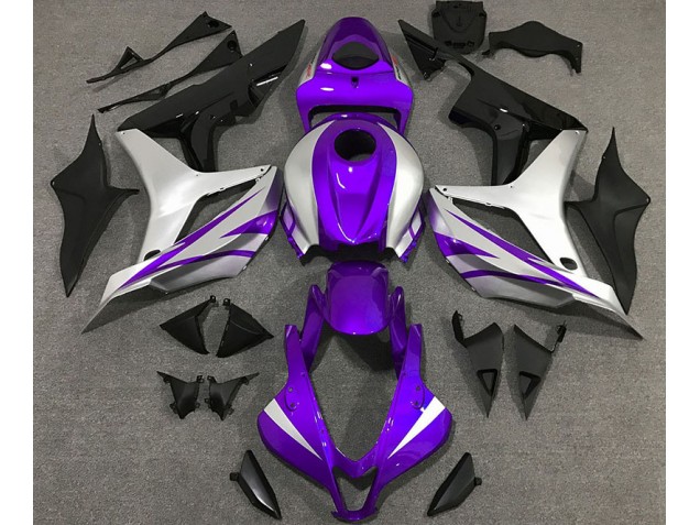 Estilo Morado & Plateado OEM 07-08 CBR600RR Carenado Estilo Morado & Plateado OEM 07-08 CBR600RR Carenado