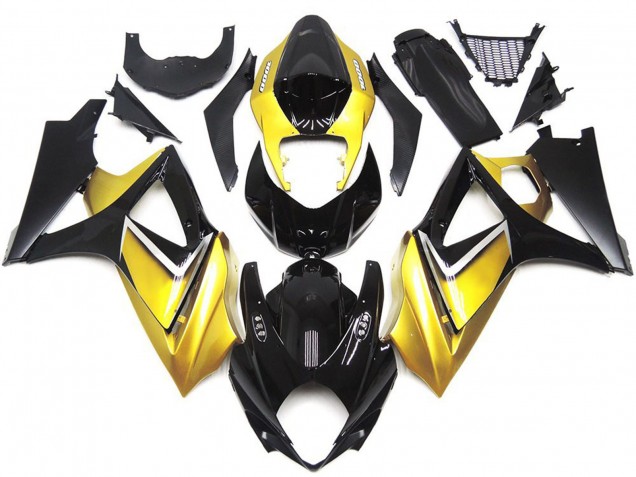 Estilo Personalizado OEM Amarillo Dorado 07-08 GSXR 1000 Carenado Estilo Personalizado OEM Amarillo Dorado 07-08 GSXR 1000 Carenado