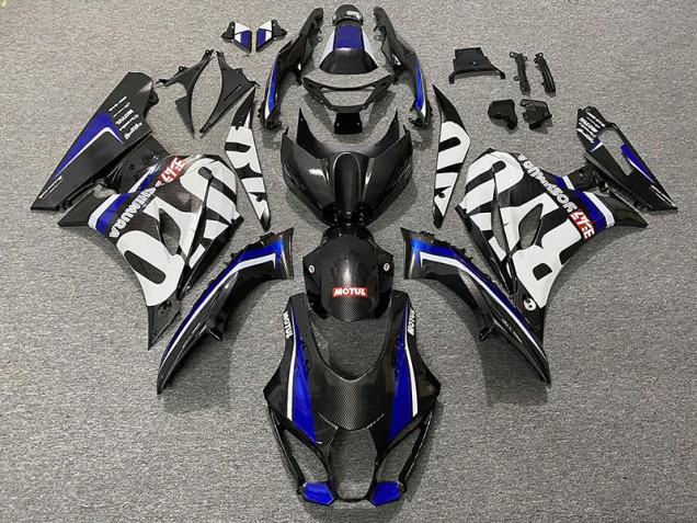Fibra De Carbono Estilo & Azul 17-23 GSXR 1000 Carenado