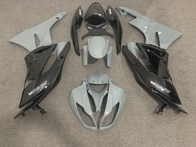 Gris Brillante & Negro 09-12 ZX6R Carenado Gris Brillante & Negro 09-12 ZX6R Carenado