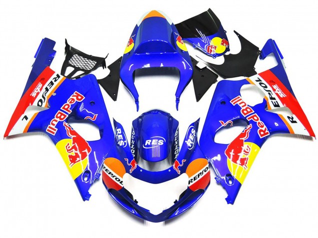 Kit De Estilo OEM Rojo Personalizado Red Bull 00-02 GSXR 1000 Carenado Kit De Estilo OEM Rojo Personalizado Red Bull 00-02 GSXR 1000 Carenado
