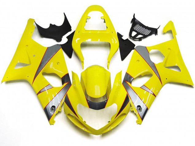 Kit R Amarillo Brillante & Plateado 00-02 GSXR 1000 Carenado Kit R Amarillo Brillante & Plateado 00-02 GSXR 1000 Carenado