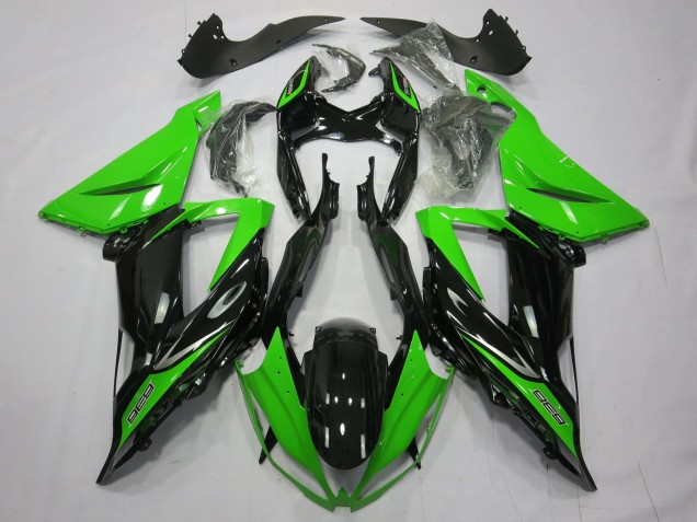 Liso Brillo Negro Verde 13-18 ZX6R Carenado Liso Brillo Negro Verde 13-18 ZX6R Carenado