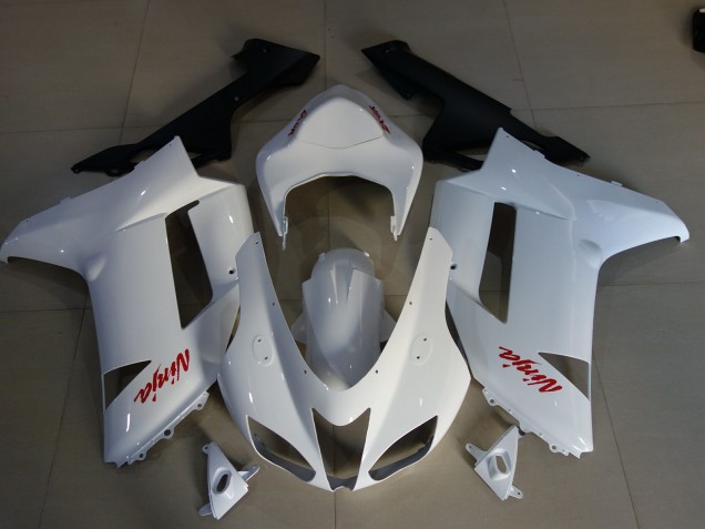 Logotipos En Blanco Brillante & Rojo 07-08 ZX6R Carenado