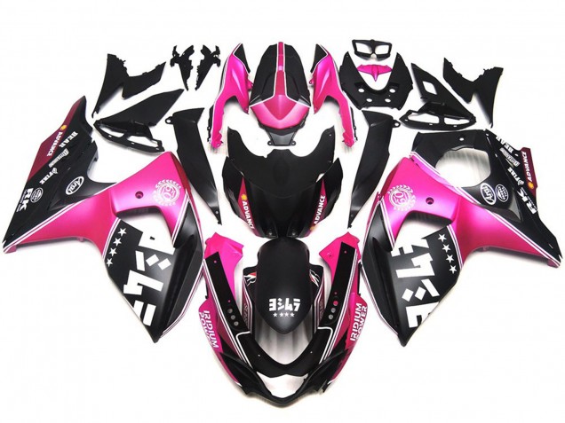 Logotipos Personalizados Rosa Mate 09-16 GSXR 1000 Carenado Logotipos Personalizados Rosa Mate 09-16 GSXR 1000 Carenado