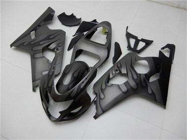 Descuento Carenados Moto Suzuki GSXR 600/750 2004-2005 - Gris Negro Llama