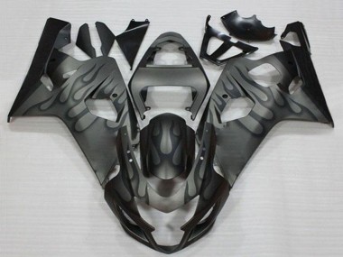 Descuento Carenados Moto Suzuki GSXR 600/750 2004-2005 - Gris Negro Llama