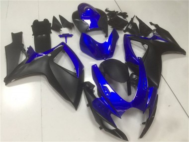 Descuento Carenados Moto Suzuki GSXR 600/750 2006-2007 - Azul Negro Mate