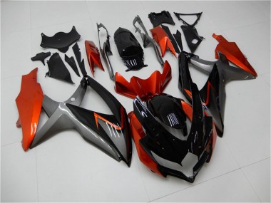 Descuento Carenados Moto Suzuki GSXR 600/750 2008-2010 - Naranja Gris Negro Brillante