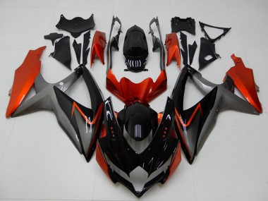 Descuento Carenados Moto Suzuki GSXR 600/750 2008-2010 - Naranja Gris Negro Brillante